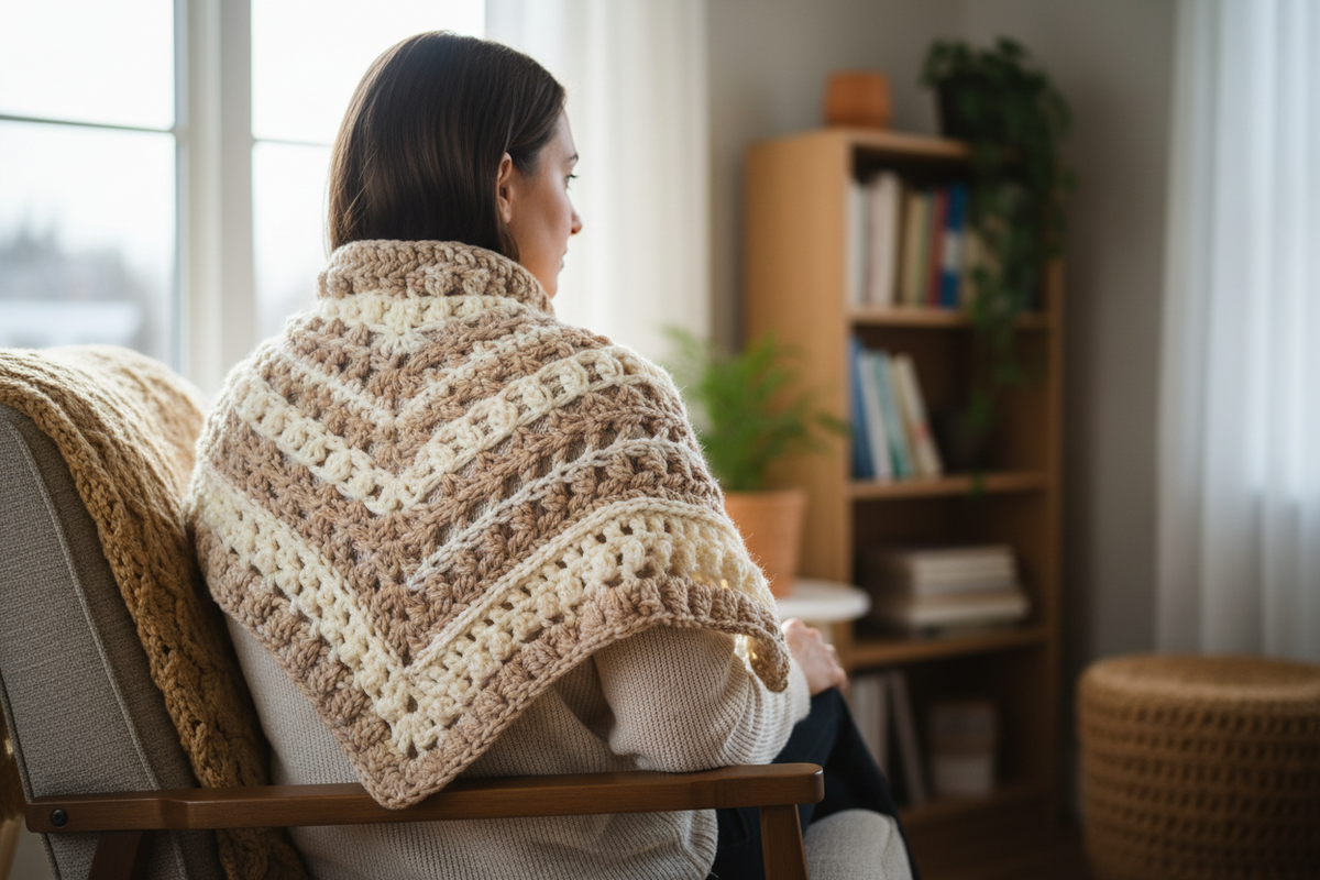 Chal tejido a crochet