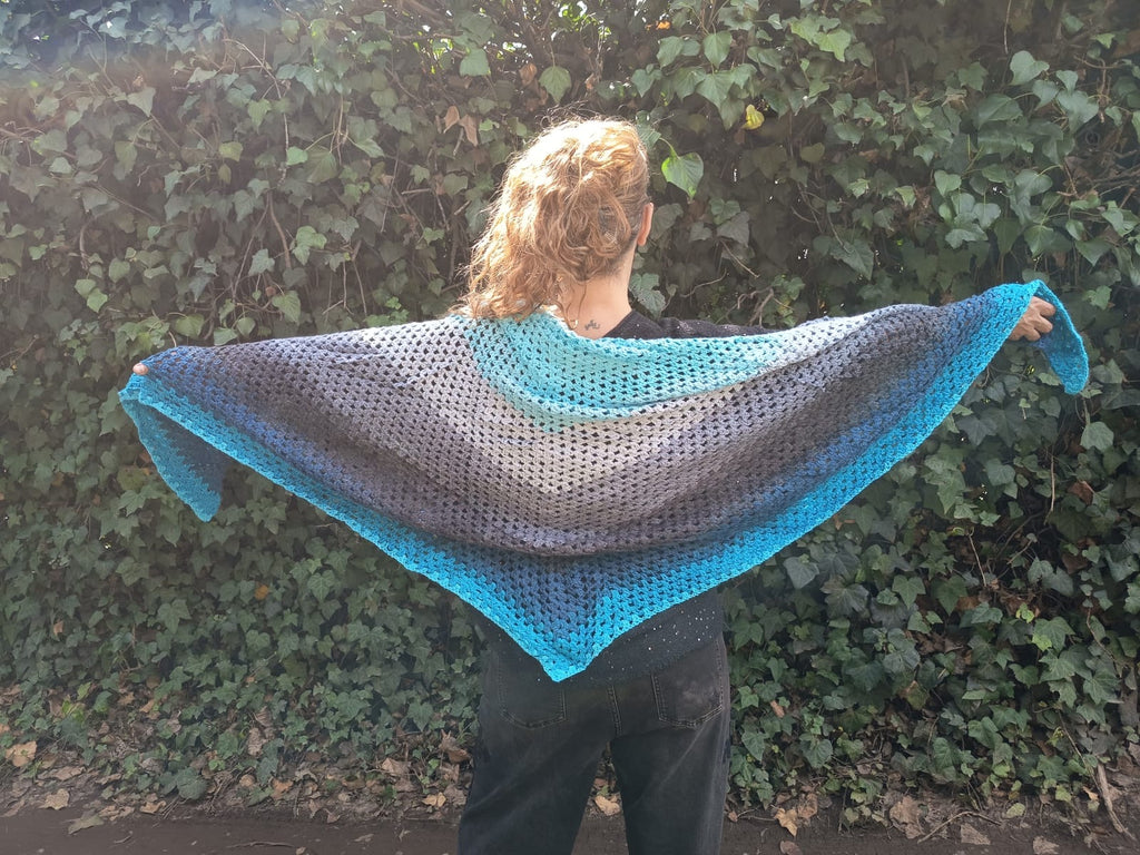 Chal a crochet El Jardín Degradado 180x85cm