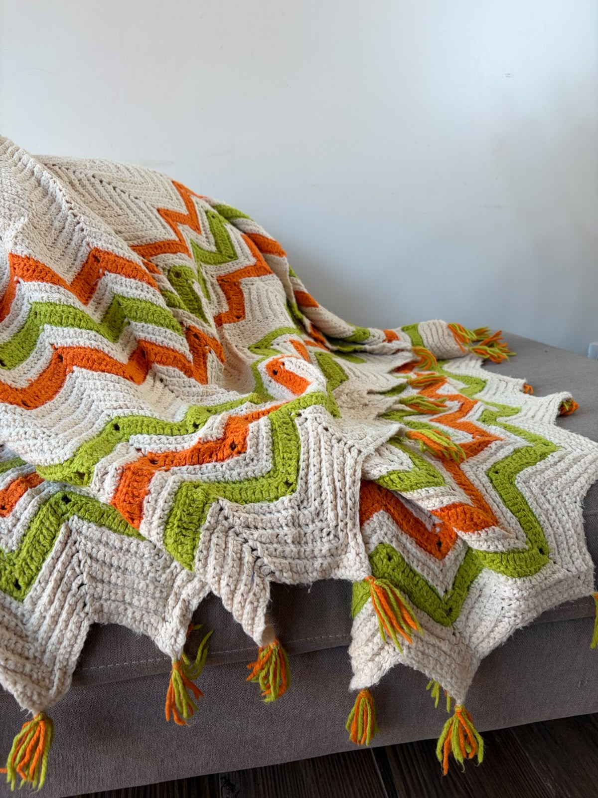 Manta Duende Bohemio Crochet Artesanal 235x115