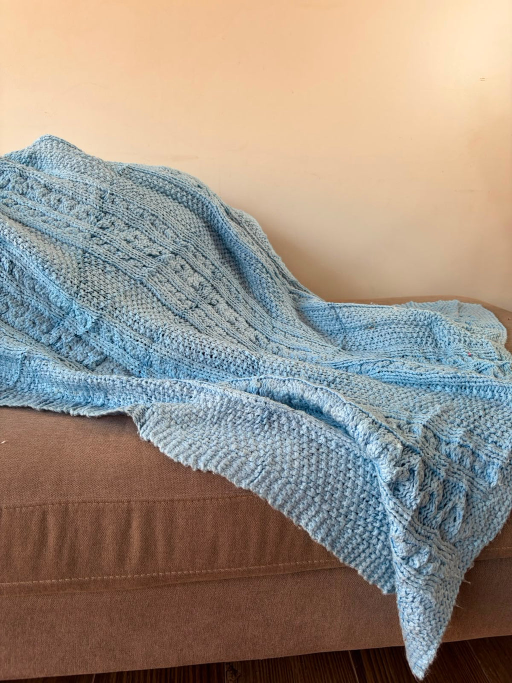Manta Cola de Sirena - Crochet Artesanal Azul