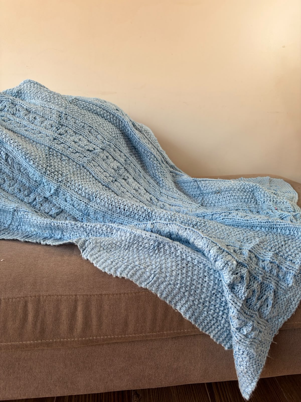 Manta Cola de Sirena - Crochet Artesanal Azul