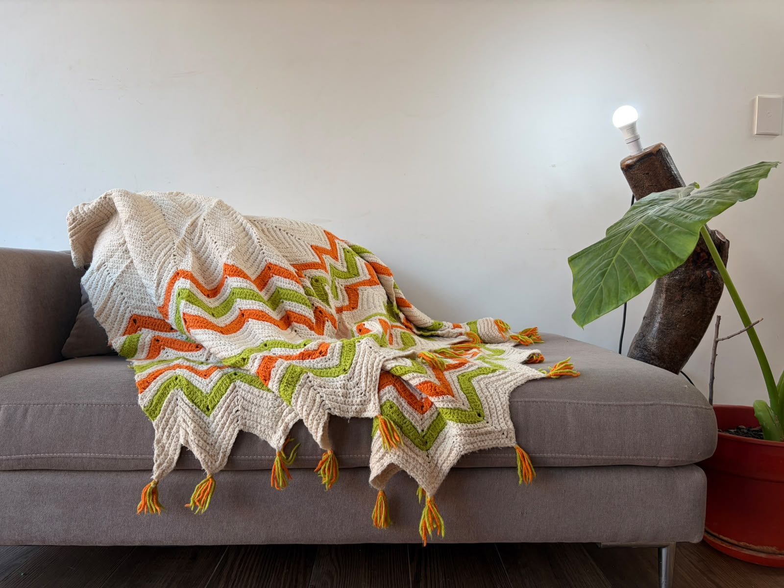 Manta Duende Bohemio Crochet Artesanal 235x115