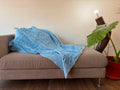 Manta Cola de Sirena - Crochet Artesanal Azul