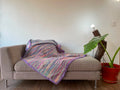Manta a crochet Jardín de Lavanda 152x96cm